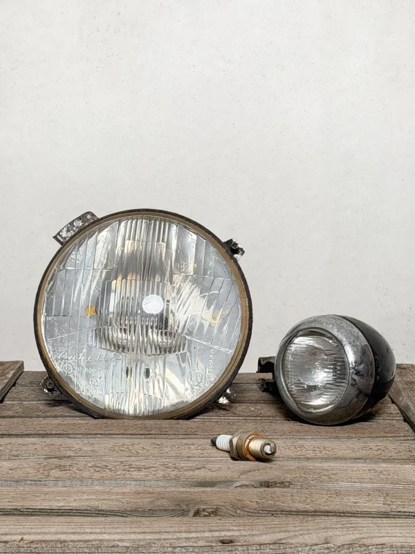 Set Vintage-Scheinwerfer
