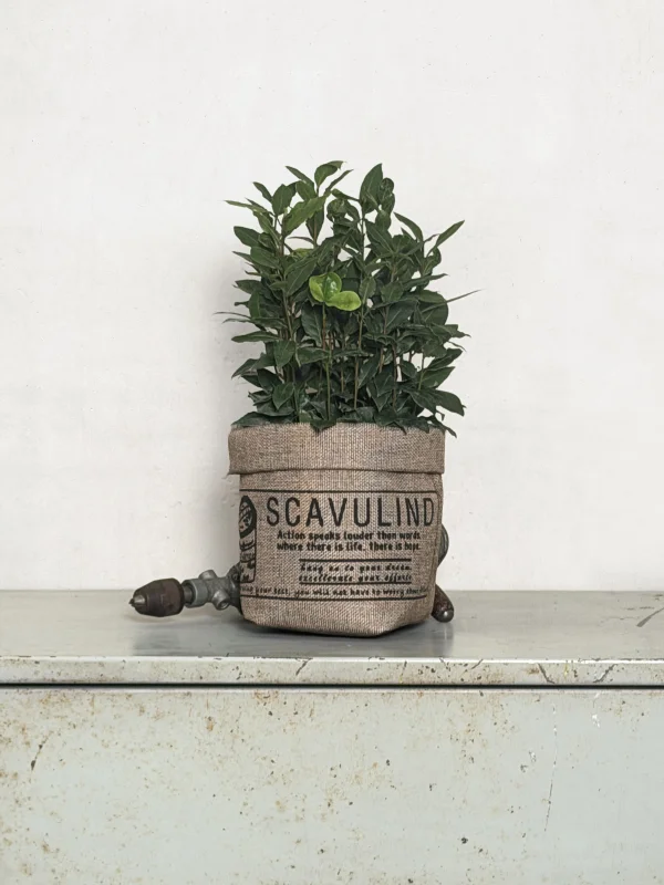 Jute-Beutel mit Druck