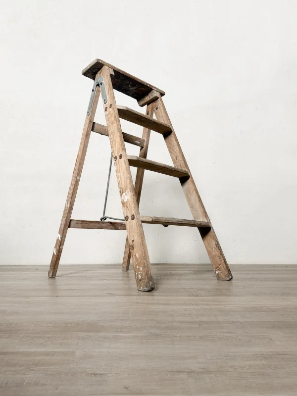 Vintage Step Ladder with Authentic Patina