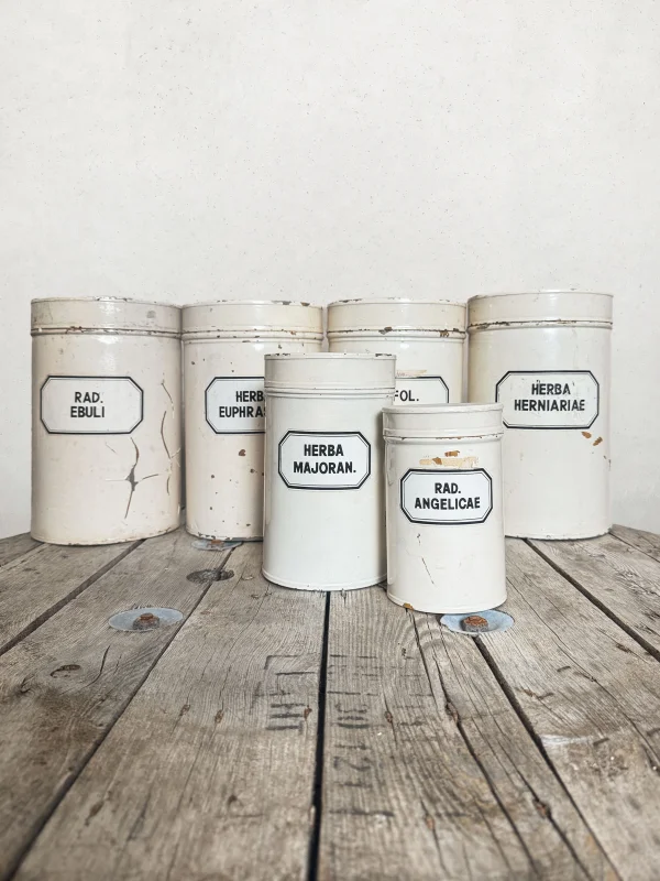 Nostalgische Apothekerdosen 6-er Set
